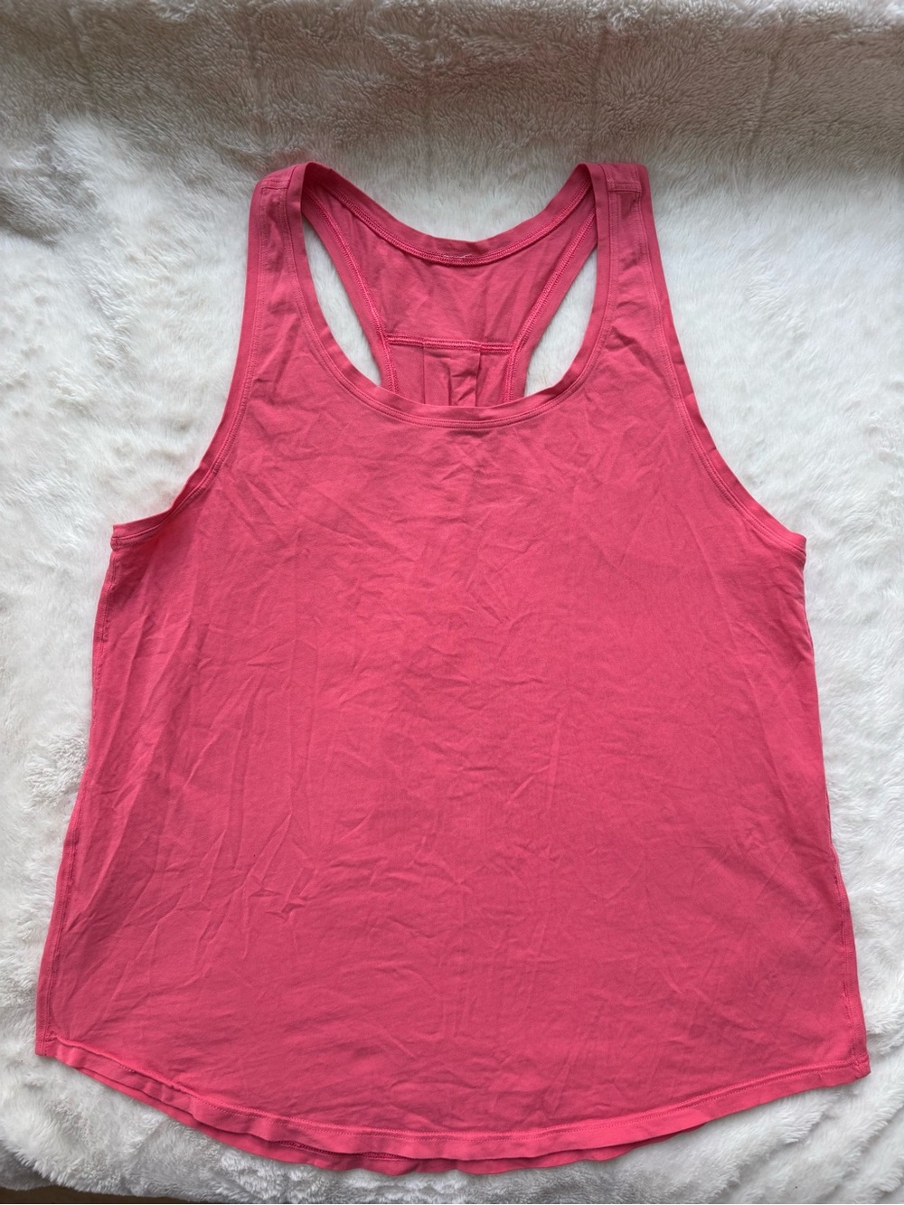 Lululemon Essential Tank Pleated Back Rose Pink Racerback Size 6 / 8